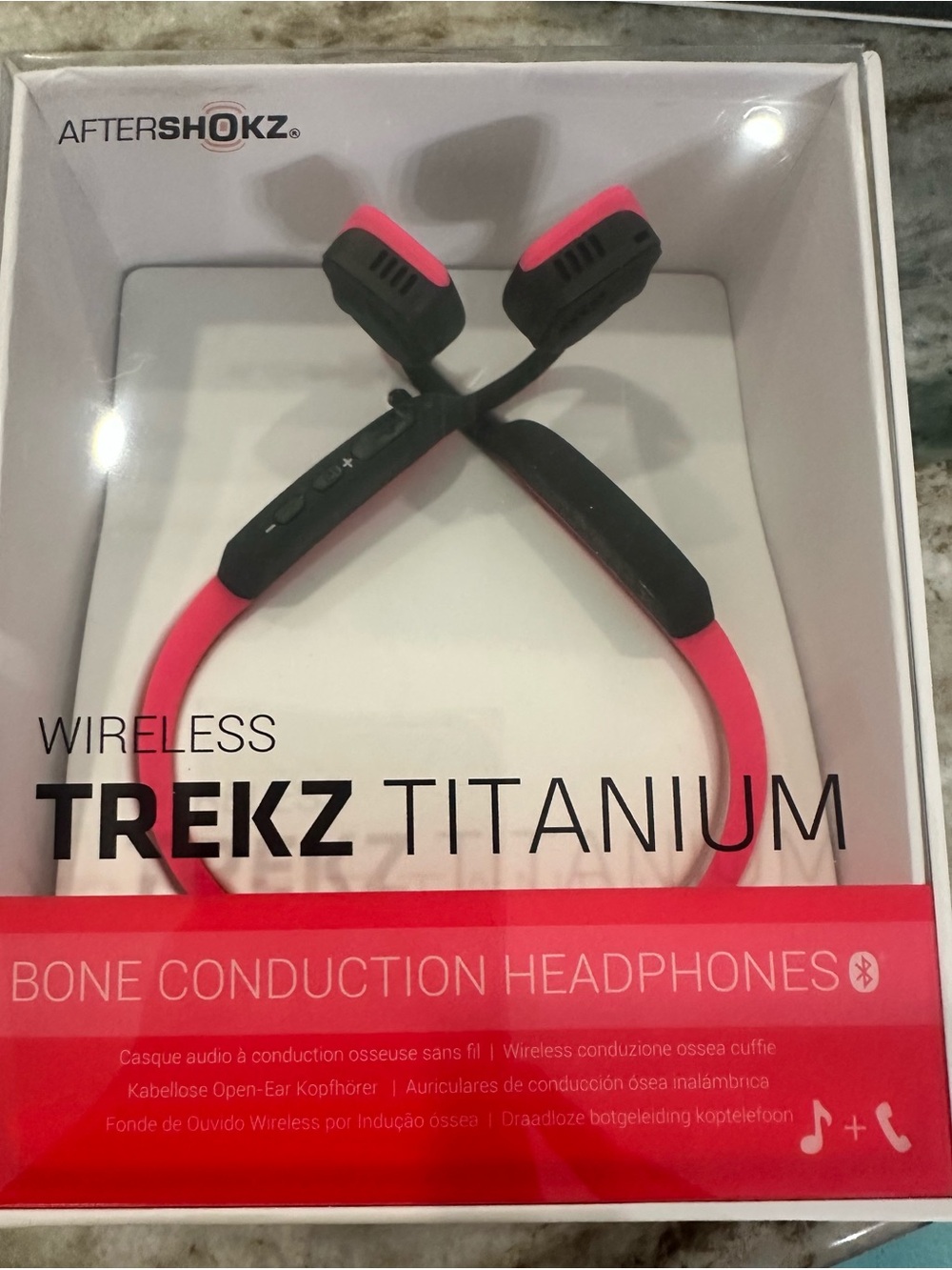 AfterShokz Trekz Titanium Wireless Bone Conduction Headphones - Pink
